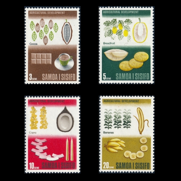 SAMOA(����)-#283~6(4��)-SAMOAN AGRICULTURAL DEVELOPMENT(������ ��� ����)-1968.2.15��