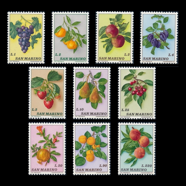 SAN MARINO(�긶����)-#758~67(10��)-FLORA(�Ĺ�)-1971.12.2��