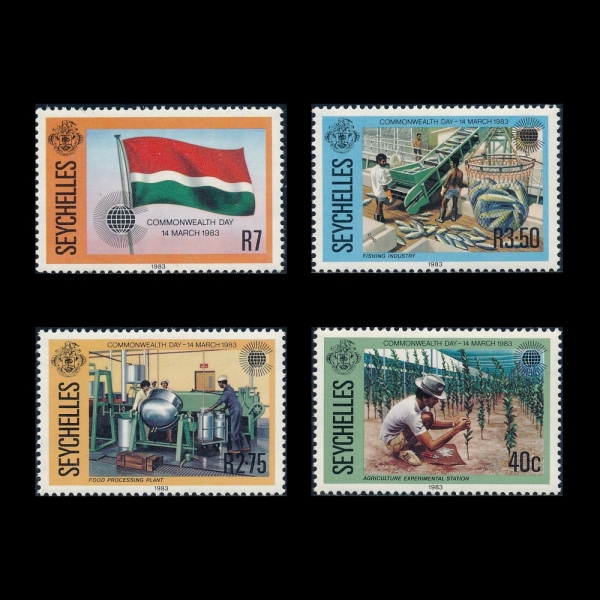 SEYCHELLES(���̼�)-#511~4(4��)-COMMONWEALTH DAY(�������� ��)-1983.3.14��