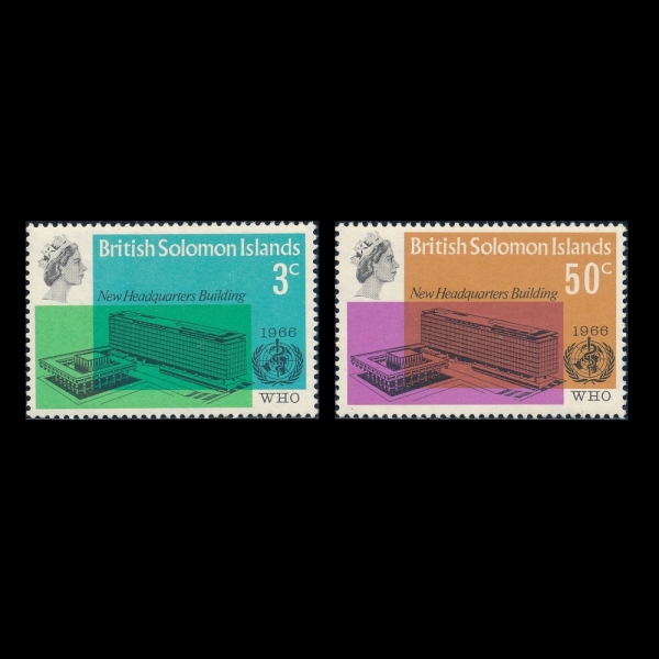 SOLOMON ISLANDS(�ַθ�����)-#169~70(2��)-WHO HEADQUARTERS(���躸�Ǳⱸ ����)-1966.9.20��