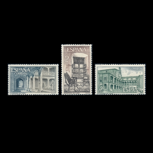SPAIN(������)-#1324~6(3��)-MONASTERY OF YUSTE, ESTREMADURA(������ ������)-1965.11.15��