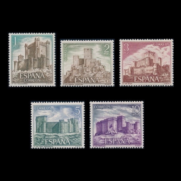 SPAIN(������)-#1720~4(5��)-CASTLES(��)-1972.6.22��