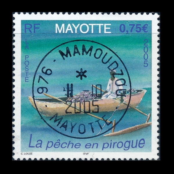 MAYOTTE(����Ʈ)-#218-75c-��� ö��-FISHERMAN IN PIRPGUE(�Ƿα׸� ź ���)-2005.9.10��