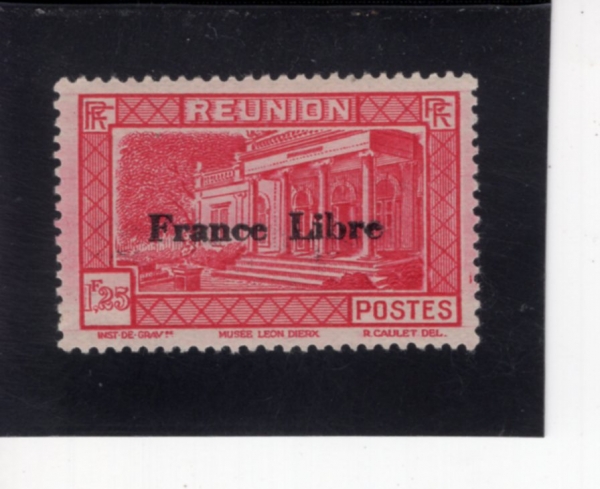 REUNION(�����Ͽ�)-#207-1.25fr-LEON DIERX MUSEUM, ST. DENIS(����-�𿡸� �̼���)-1943��