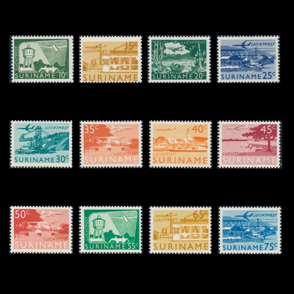 SURINAM(������)-#C30~41(12��)-ARCHITECTURES(���๰)-1965.7.31��