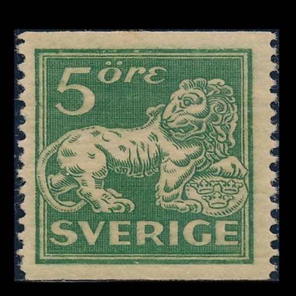SWEDEN(������)-#135-5o-HERALDIC LION SUPPORTING ARMS OF SWEDEN(������ ����, ����)-1925��