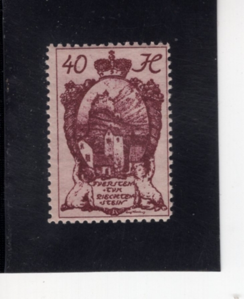 LIECHTENSTEIN(�����ٽ�Ÿ��)-#24-40h-GUTENBERG CASTLE(���ٺ���ũ ��)-1920��