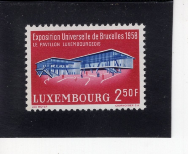 LUXEMBOURG(����θ�ũ)-#333-2.50fr-LUXEMBOURG PAVILION, BRUSSELS(����θ�ũ ���ð�)-1958.4.16��