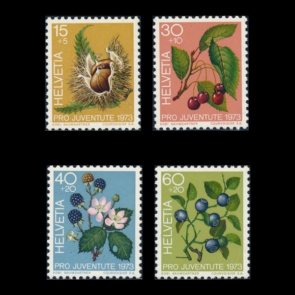 SWITZERLAND(������)-#B418~21(4��)-FRUITS OF THE FOREST(���� ����)-1973.11.28��