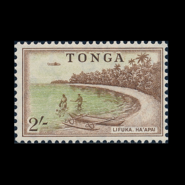 TONGA(���̶��)-#110-2sh-BEACH AT LIFUKA, HAAPAI(��Ǫī�� �غ�)-1953.7.1��