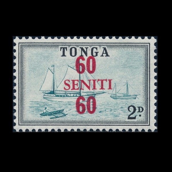TONGA(���̶��)-#174-60s on 2p-CANOE AND SCHOONERS(ī��, ������)-1967.3.25��