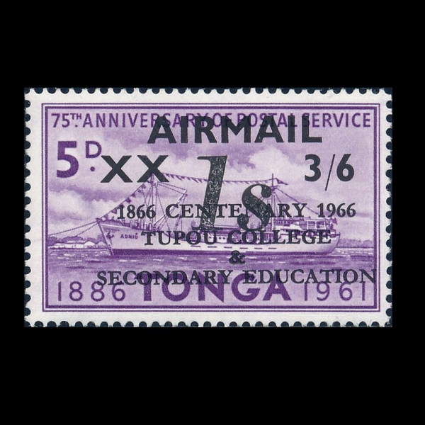 TONGA(���̶��)-#C56-1s on 3sh 6p on 5p-WHALING SHIP AND LONGBOAT(���漱, �պ�Ʈ)-1968��