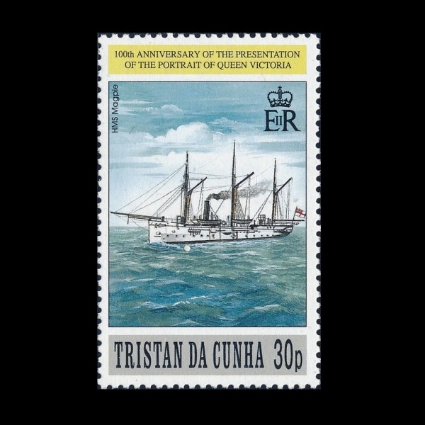 TRISTAN DA CUNHA(Ʈ����ź �� ����)-#589-30p-HMS MAGPIE(HMS �ű�����)-1996.12.18��