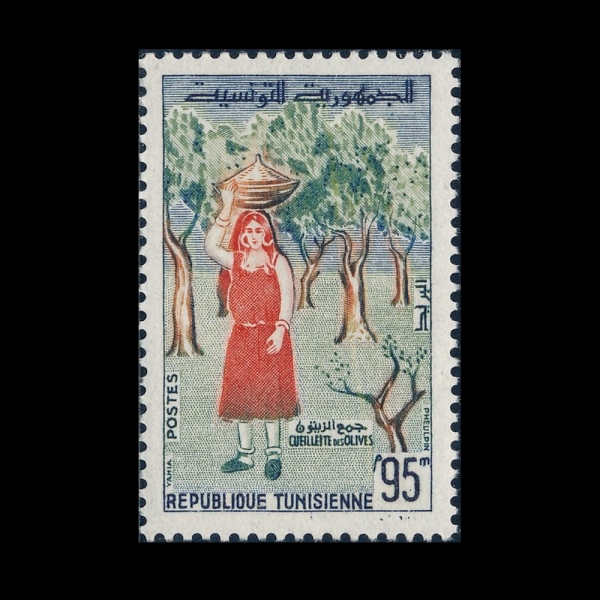 TUNISIA(Ƣ����)-#361-95m-OLIVE PICKER(�ø��� ��Ȯ)-1959��