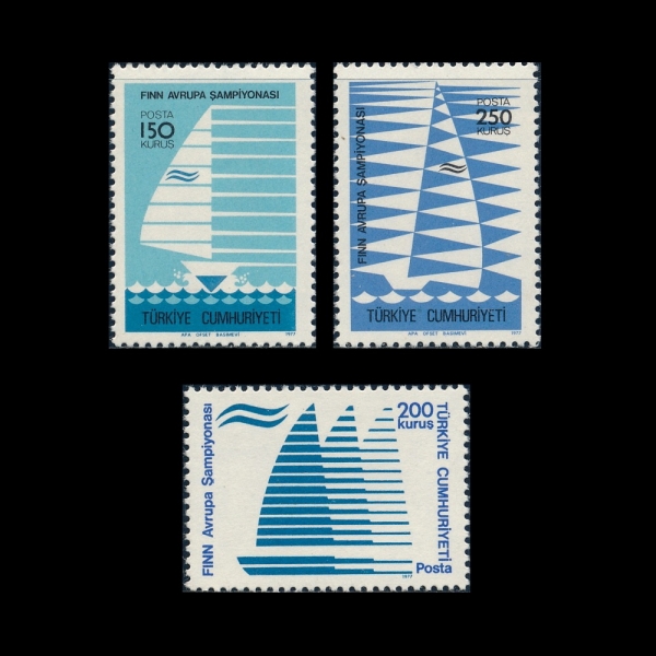 TURKEY(Ƣ��Ű��)-#2056~8(3��)-EUROPEAN FINN CLASS SAILING CHAMPIONSHIPS, ISTANBUL(�ɶ��� ���� ������ ��ȸ)-1977.6.28��