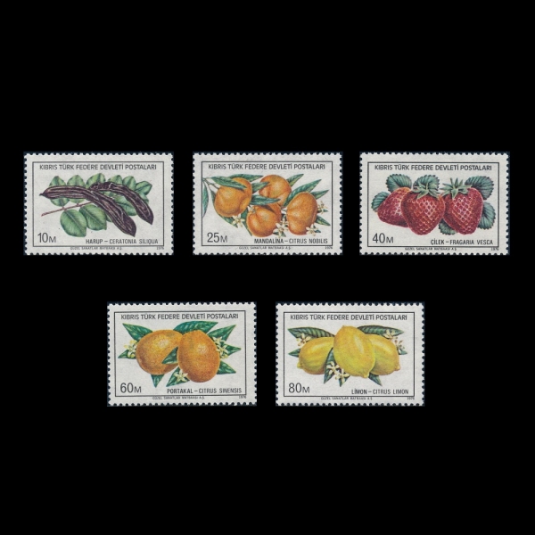 TURKISH REPUBLIC OF NORTHERN CYPRUS(��Ű���ν�)-#32~6(5��)-FRUITS(����)-1976.6.28��