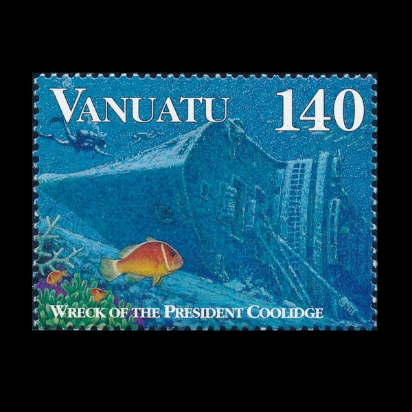 VANUATU(�ٴ�����)-#696-140v-WRECK OF THE PRESIDENT COOLIDGE(SS ������ ��Ʈ ����)-1997.1.15��