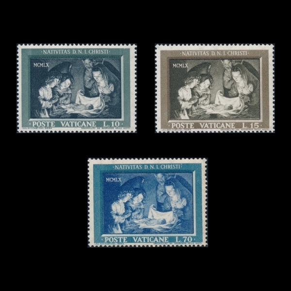 VATICAN CITY(��Ƽĭ �ñ�)-#292~4(3��)-HOLY FAMILY BY GERARD VAN HONTHORST(���� \"�Ը�\" �� ȥƮȣ����Ʈ, ������)-1960.12.6��