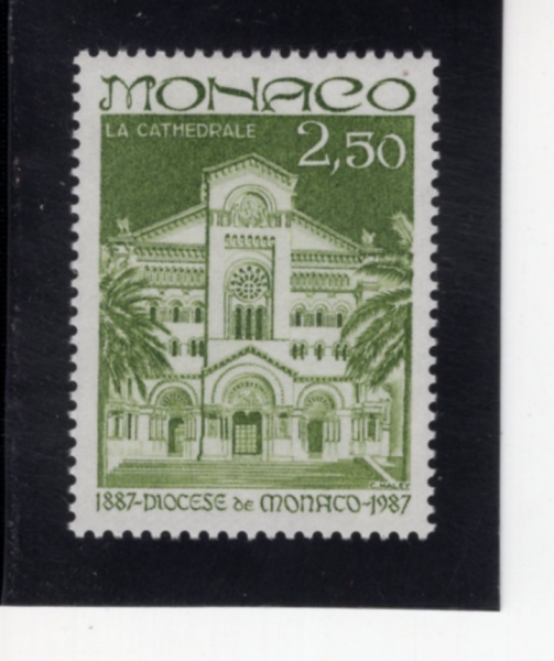 MONACO(����)-#1572-2.50fr-MONACO DIOCESE, CENT.(���� �뱳��)-1987.4.23��