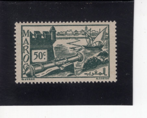 FRENCH MOROCCO(������� ������ ��ȣ��)-#159A-50c-RAMPARTS OF SALE(�췹�� ����)-1940��