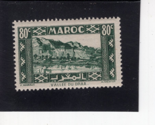 FRENCH MOROCCO(������� ������ ��ȣ��)-#163A-80c-VALLEY OF DRAA(��� ���)-1942��