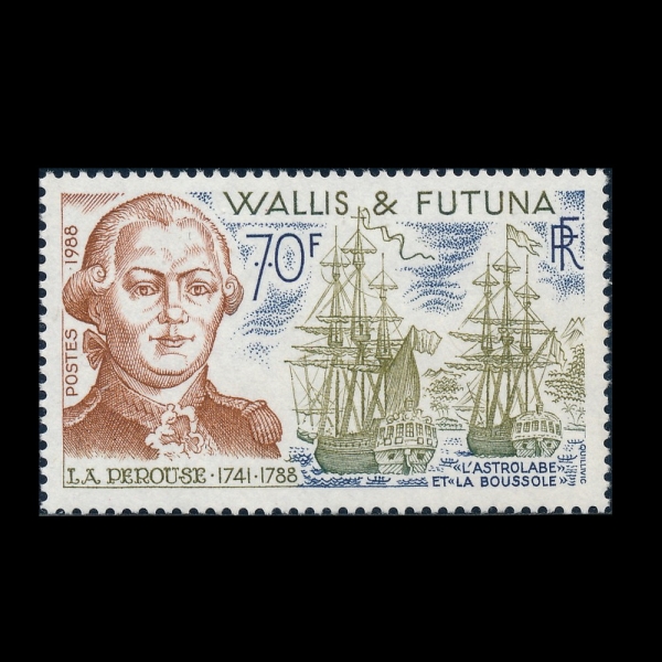 WALLIS & FUTUNA ISLANDS(�и����� Ǫ����)-#370-70fr-JEAN-FRANCOIS DE GALAUP, COMTE DE LA PEROUSE(�� �������� �� ������, ������� ����)-1988.3.21��