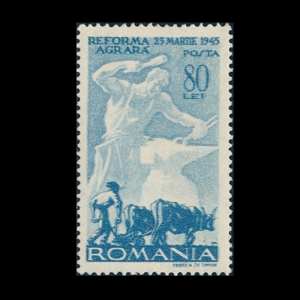 ROMANIA(�縶�Ͼ�)-#599-80 I-BLACKSMITH AND PLOWMAN(��������, ����)-1946.3.6��