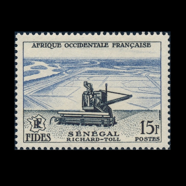 FRENCH WEST AFRICA(�������� ��������ī)-#69-15fr-FARM MACHINERY AND NIGER RIVER(����, ������ ��)-1956��