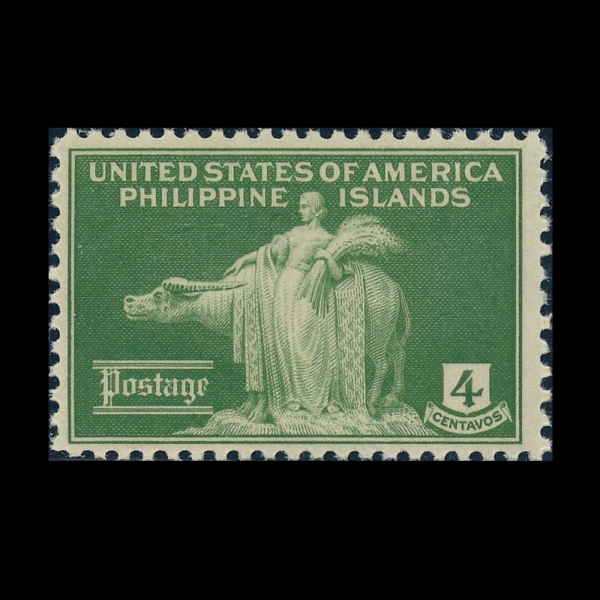 PHILIPPINES(�ʸ���)-#384-4c-WOMAN AND CARABAO(ī��ٿ�)-1935.2.15��