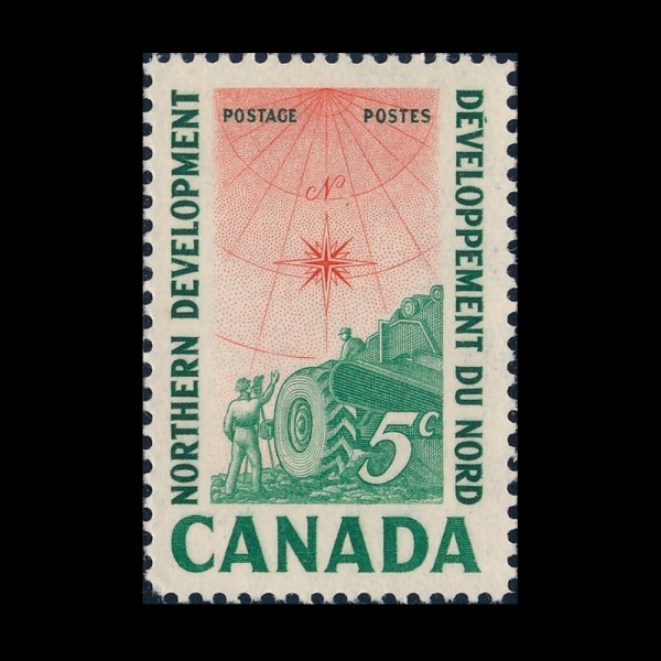 CANADA(ĳ����)-#391-5c-COMPASS ROSE, EARTH MOVER AND SURVEYOR(��ħ�� ���, � ����, ����)-1961.2.8��