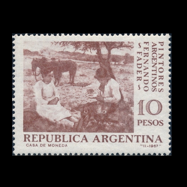 ARGENTINA(�Ƹ���Ƽ��)-#831-10p-\"THE MEAL\" BY FERNANDO FADER(�丣���� �ĵ���, \"�Ļ�\")-1967.2.25��