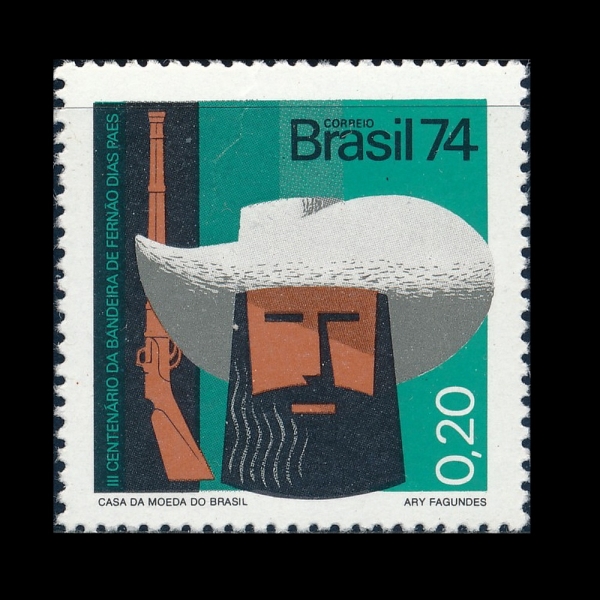 BRAZIL(�����)-#1354-20c-FERNAO DIAS PAES(�丣���� ��ƽ� ���̽� ����)-1974.7.21��