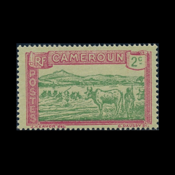 CAMEROUN(ī�޷�)-#171-2c-HERDER AND CATTLE CROSSING SANAGA RIVER(�糪�� �� �� �ǳʴ� �񵿰� ����)-1925��