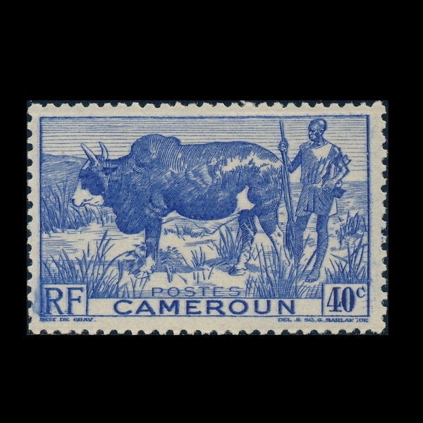 CAMEROUN(ī�޷�)-#306-40c-ZEBU AND HERDER(����, ��)-1946��