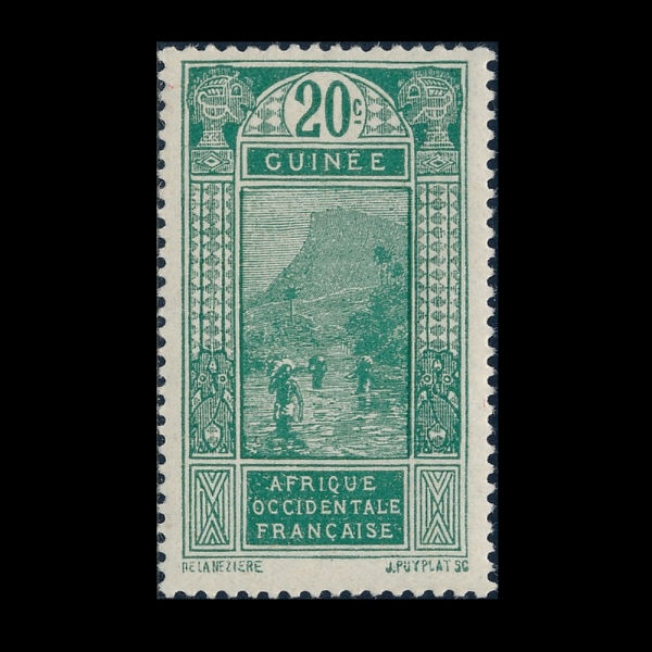 FRENCH GUIINEA(�������� ���)-#74-20c-FORD AT KITIM(Ű���� ����)-1913��