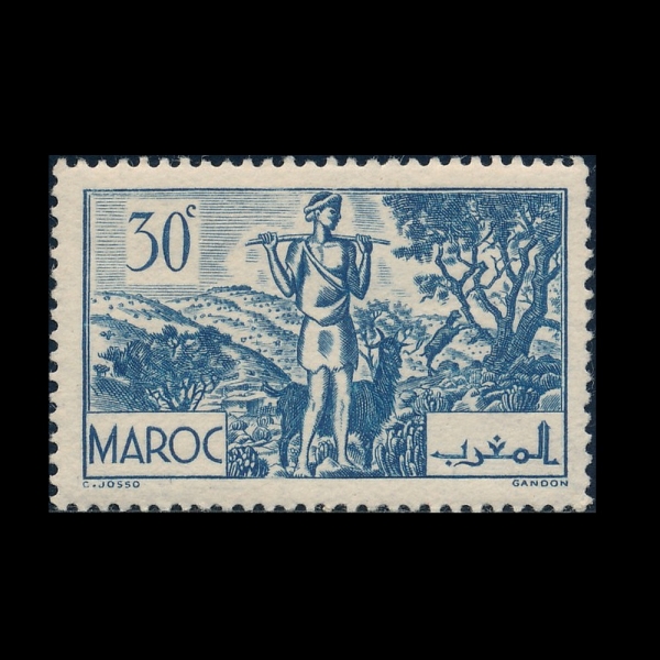 FRENCH MOROCCO(������� ������ ��ȣ��)-#156-30c-GOATHERD(����ġ��)-1939��