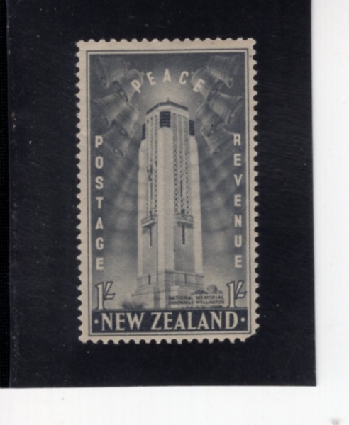 NEW ZEALAND(��������)-#257-1sh-NATL. MEMORIAL CAMPANILE, WELLINGTON(�������� �����������)-1946.4.1��