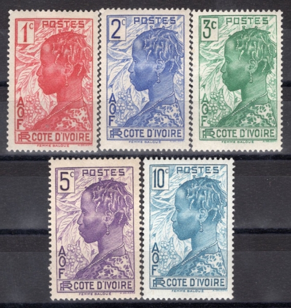 IVORY COAST(��Ʈ��ξƸ�)-#A6(5��)-BAOULE WOMAN(�ٿﷹ��)-1936~40��