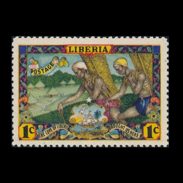 LIBERIA(���̺�����)-#309-1c-NATIVES APPROACHING VILLAGE(������ �ٰ����� ���ֹ�)-1949.4.4��