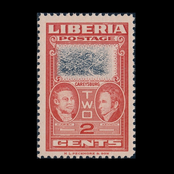 LIBERIA(���̺�����)-#333-2c-CAREYSBURG GOV. LOTT CAREY AND JEHUDI ASHMUN(ĳ��������, �� ĳ��, ���ĵ� �ƽ���)-1952.4.10��