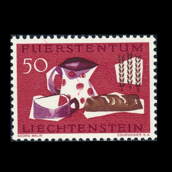 LIECHTENSTEIN(�����ٽ�Ÿ��)-#380-50rp-BREAD AND MILK(��, ����)-1963.8.26��