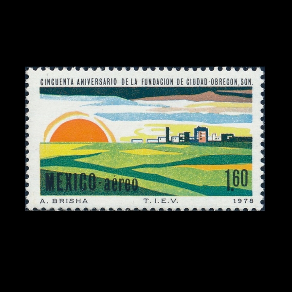 MEXICO(�߽���)-#C576-1.60p-SUN RISING OVER CLUDAD OBREGON(�ÿ�ٵ� ���극���� ���� �ð�)-1978.8.4��