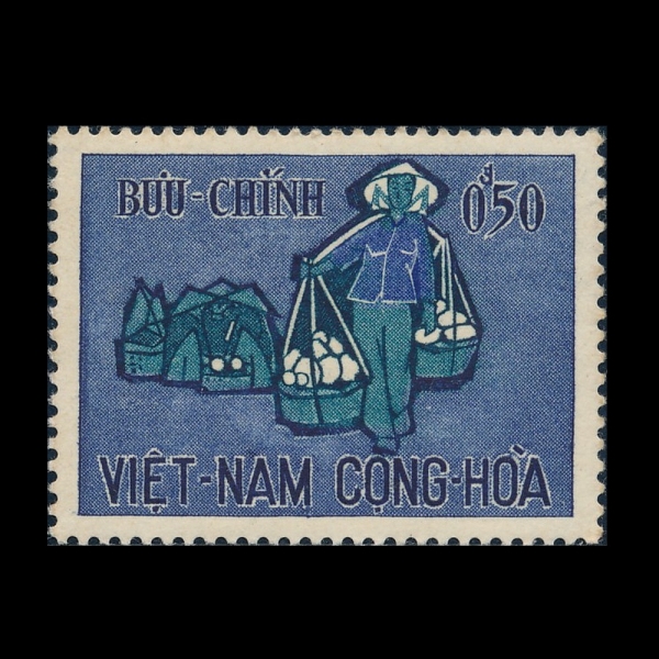 VIET NAM(��Ʈ��)-#307-50c-WOMAN CARRYING PRODUCE(��깰�� ��� �ִ� ����)-1967.5.1��