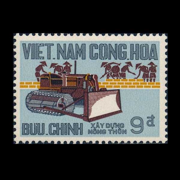 VIET NAM(��Ʈ��)-#323-9pi-BUKLDOZER AND HOME BUILDING(���� ���� ���� �ҵ���)-1968.1.26��