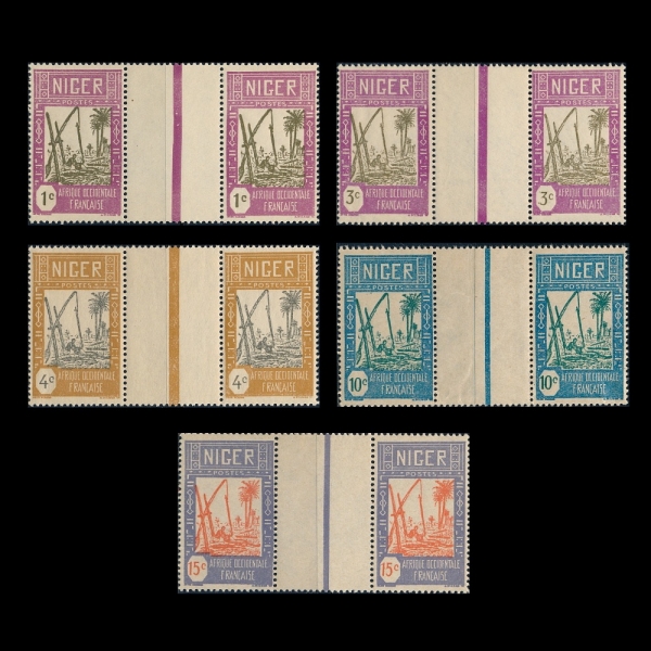 NIGER(������)-PAIR-#A2(5��)-DRAWING WATER FROM WELL(�칰���� ���� ������� ��)-1926��