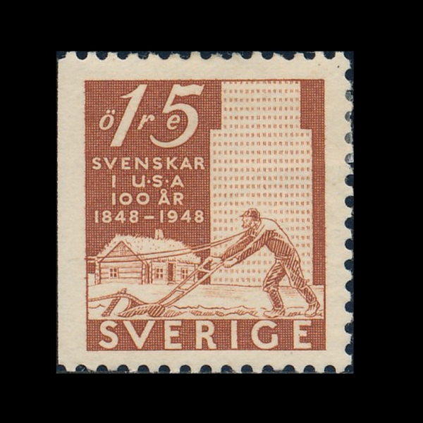 SWEDEN(������)-#403-15o-PLOWMAN, EARLY AND MODERN BUILDINGS(����, ��.�� ����)-1948.4.26��