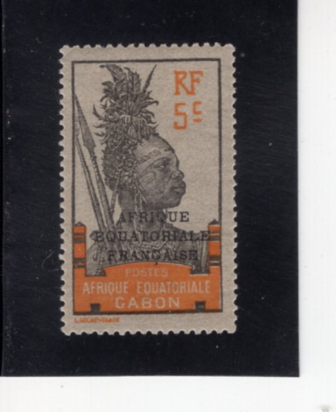 FRENCH EQUATORIAL AFRICA(�������� ���� ������ī)-#4-5c-FANG WARRIOR(�� ������)-1936��