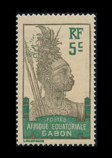 FRENCH EQUATORIAL AFRICA(�������� ���� ������ī)-#4a-5c-FANG WARRIOR(�� ������)-1936��