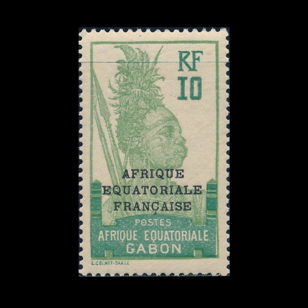 FRENCH EQUATORIAL AFRICA(�������� ���� ������ī)-#5-10c-FANG WARRIOR(�� ������)-1936��