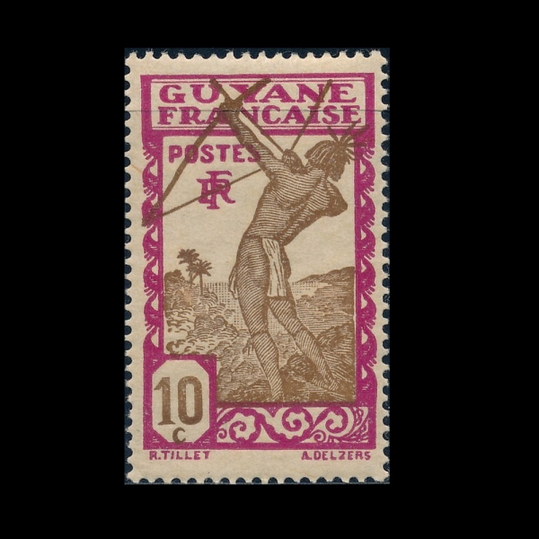 FRENCH GUIANA(�������� ��Ƴ�)-#114-10c-CARIB ARCHER(ī���� �ü�)-1929��